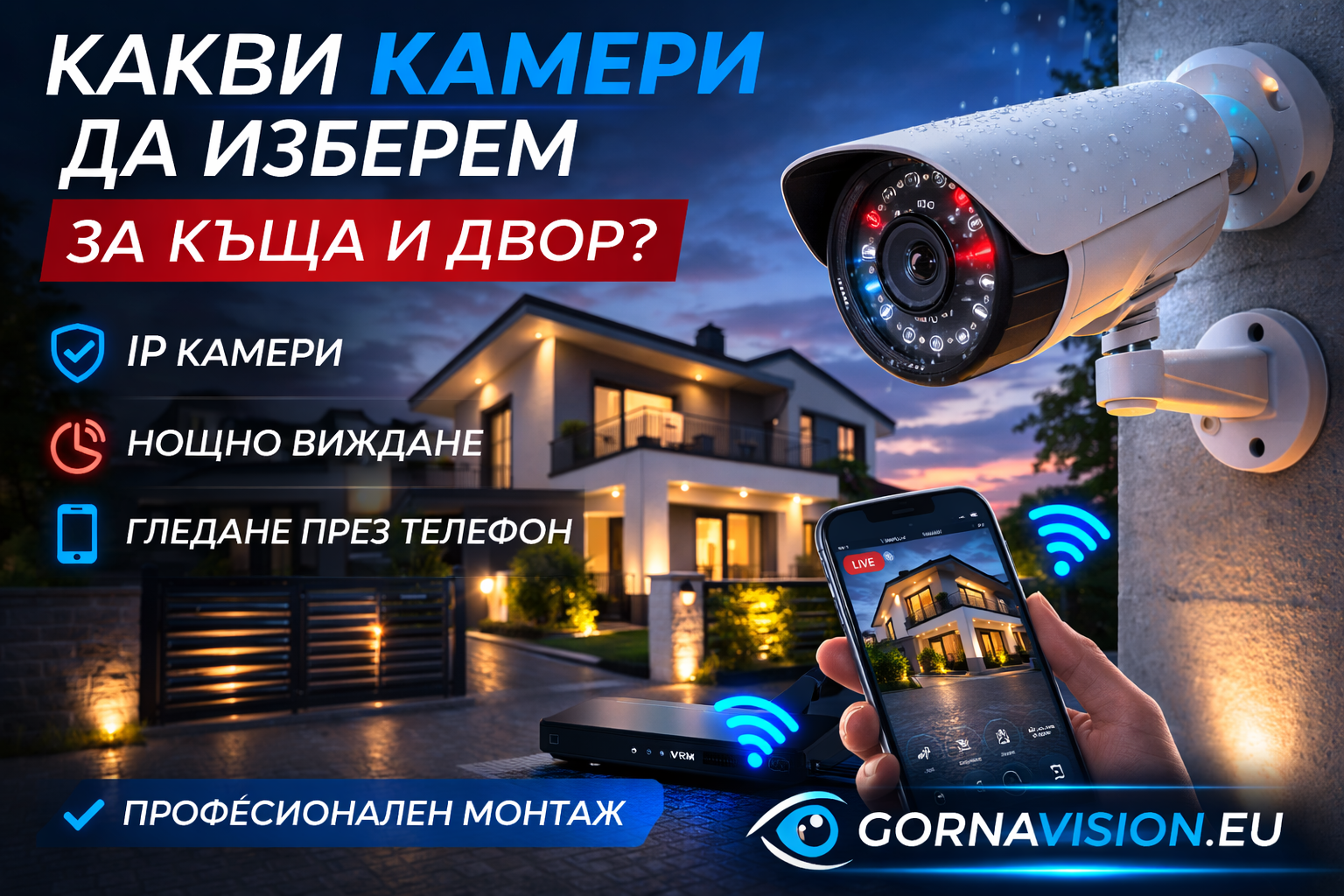 Какви камери за видеонаблюдение да изберем за къща или двор