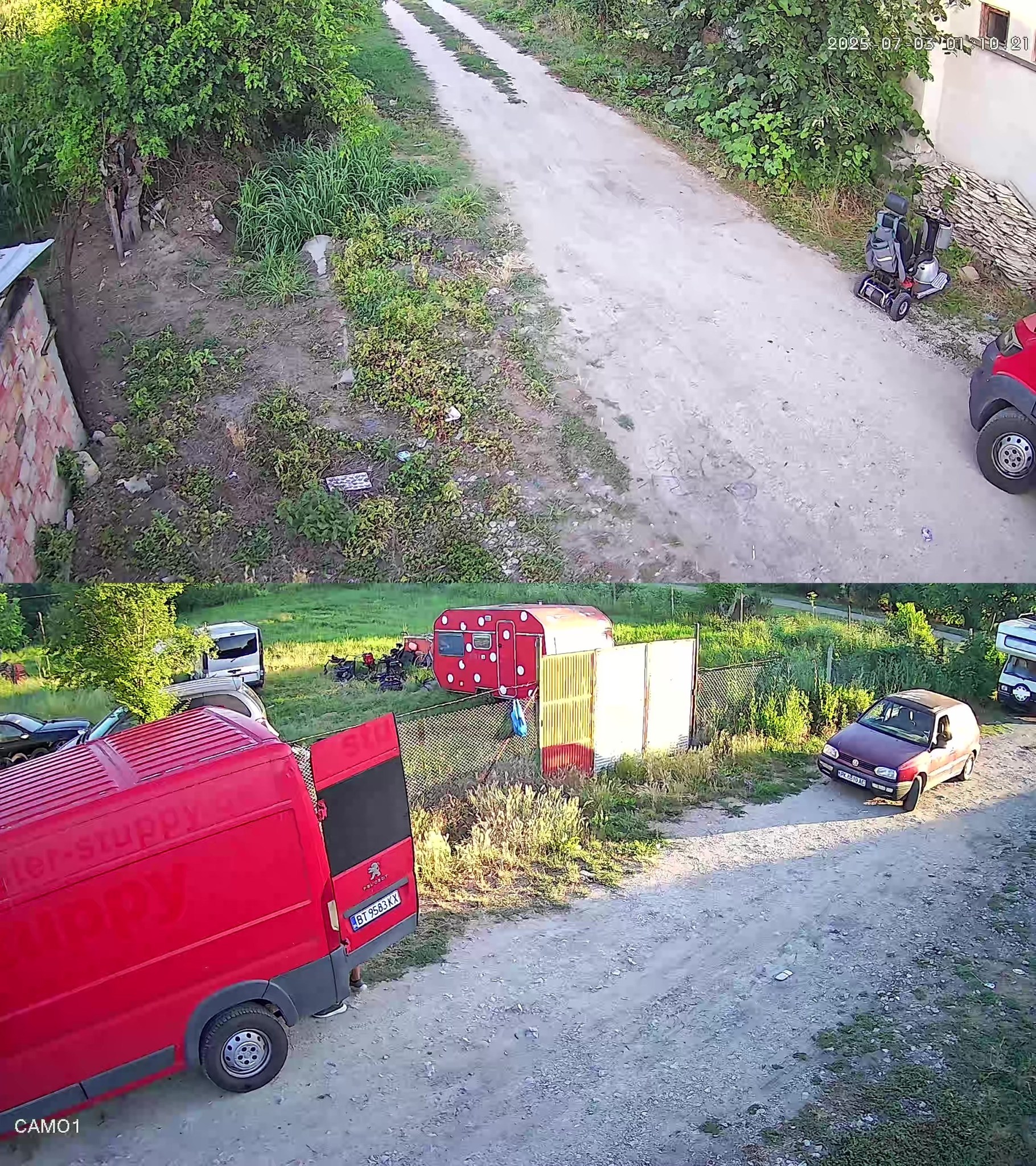 Монтаж на две двойни UHD камери за видеонаблюдение – село Царски извор