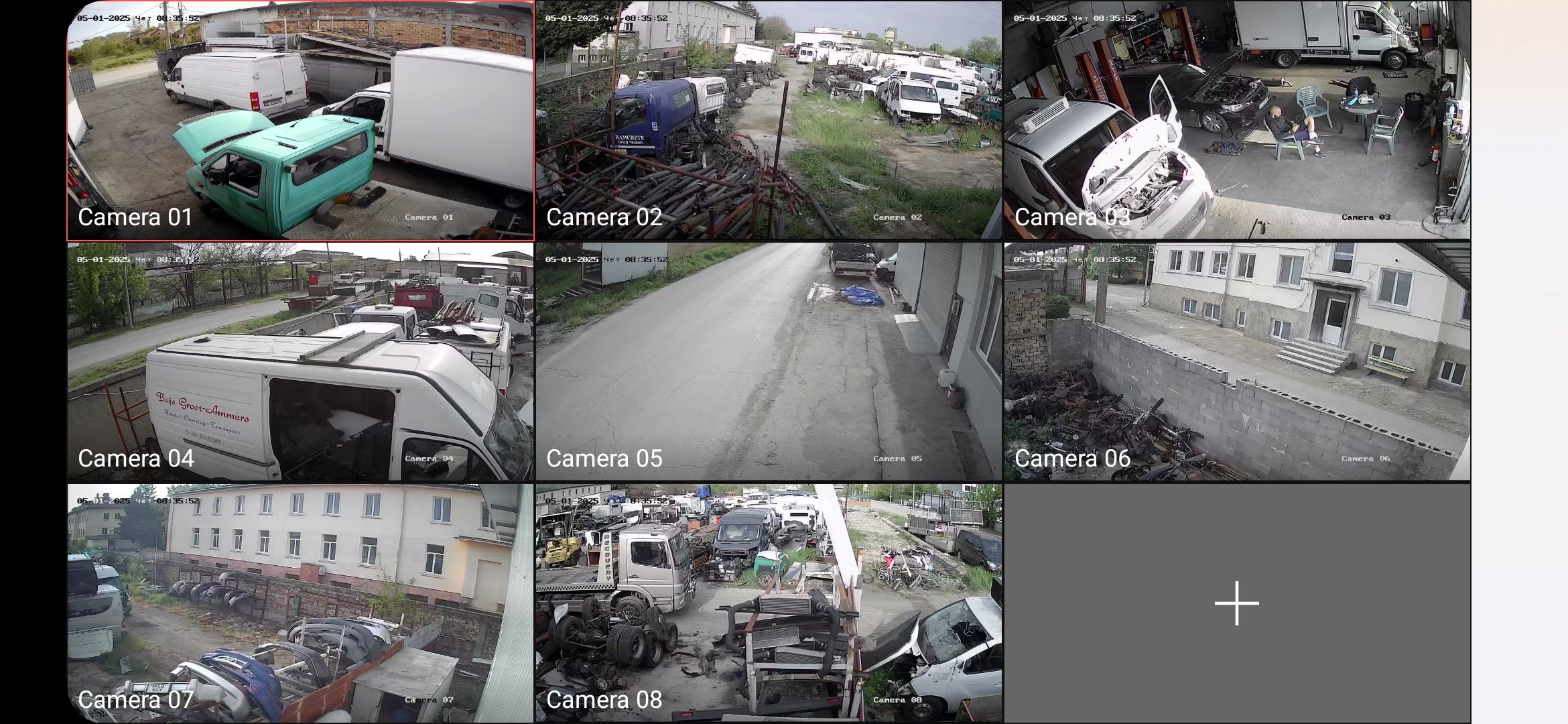 Монтаж на система с 8 камери, DVR и UPS за автосервиз и автоморга – Горна Оряховица